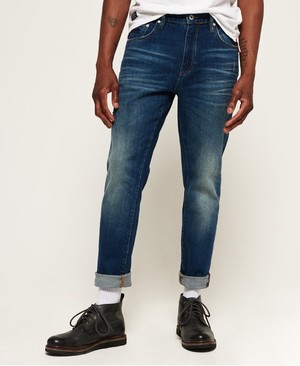 Superdry Conor Taper Férfi Farmer Kék | QCPNO3769